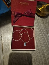 H Samuels Blue Stone 925 Silver Necklace with Pendant