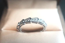 New/BuIgarl/18KSerpenti/VIPER ring White gold diamond ring #7