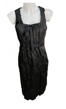 Prada Spring/Summer 2009 Black Wrinkled/Crinkled Cocktail Dress Size IT 44
