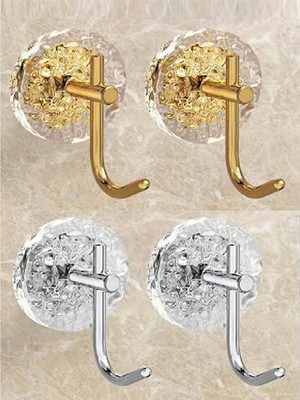 Selbstklebende 4er Pack Gletschermuster Haken stark haftend zum Aufkleben Wandhaken Haus