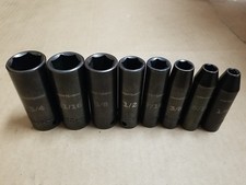 8 Craftsman 38 Drive Impact Socket Deepshallow 6pt Sae 14 - 34 S-af Serie