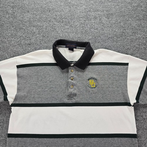Baylor University Polo Shirt Mens XL Striped Vintage NCAA College Sports - Picture 2 of 8