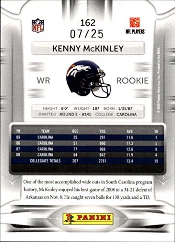 2009 Playoff Prestige Xtra Points Green #162 Kenny McKinley RC /25 - Image 2 of 2