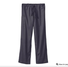 LARGE Short White Swan Fundamentals Women's Pocket Solid Scrub Pants Uniform