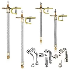 10 Pieces Stainless Steel Dually Valve Stem Extension Includes 4 Pieces Dual