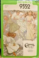 Simplicity pattern 9352 Cinderella Dresses Long Short Size 12 UNCUT