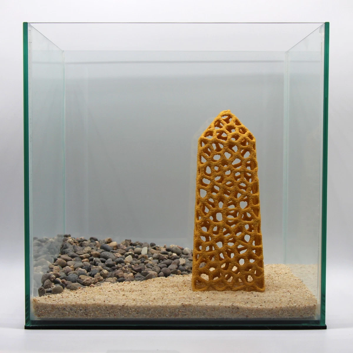 Decoración De Acuario: Maceta Arcoíris Y Oro – Pecera De Resina (14x5x6 Cm) – AB Tools