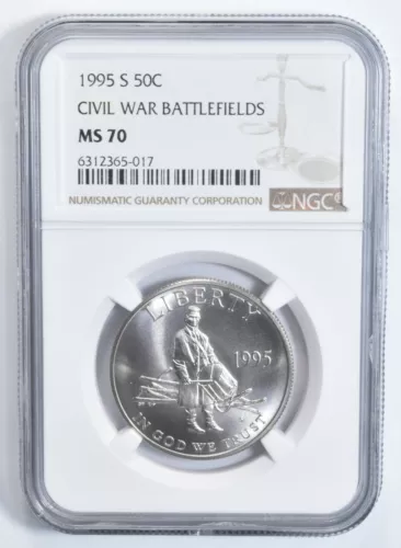1995-S MS70 Civil War Battlefields Commemorative Half Dollar NGC