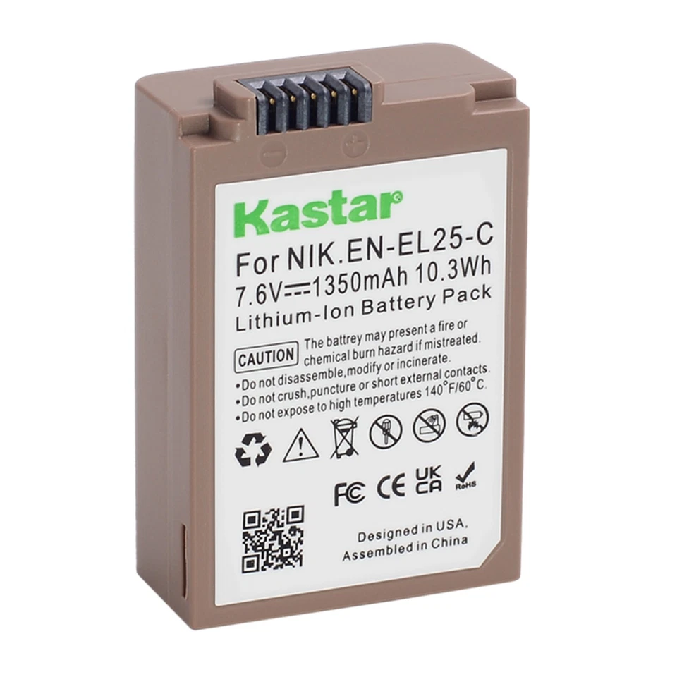 Batería Kastar EN-EL25C para Nikon Z Series Z 30 Z30 Z 50 Z50 Z FC Zfc sin espejo Foto 2 de 3
