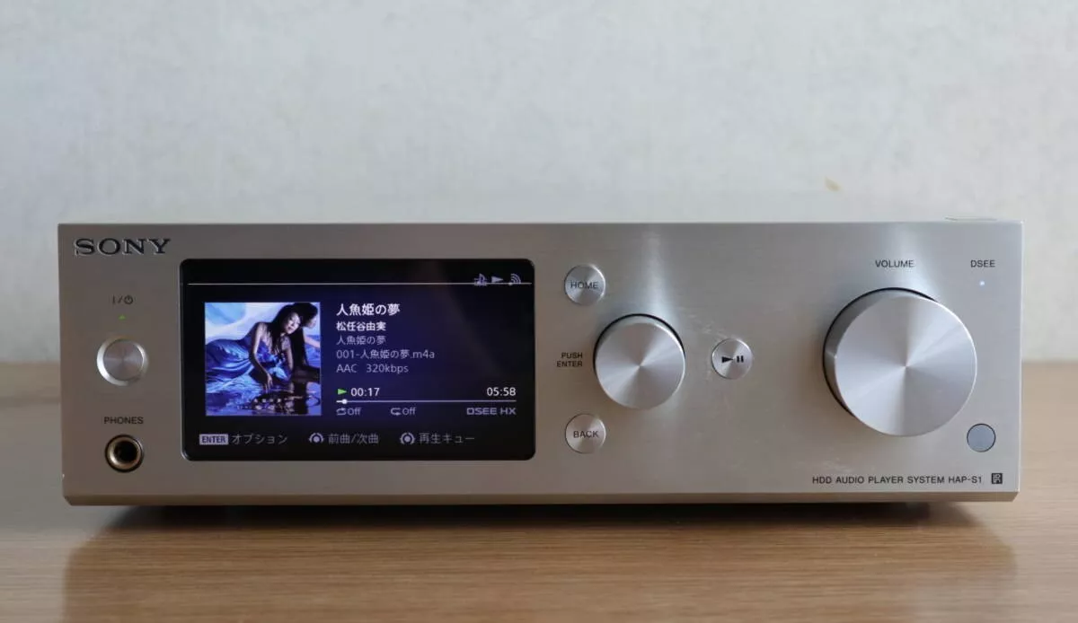 SONY HAP-S1 Silver HDD 500GB Hi-Res Audio Music Player Confirmed Operation F/S