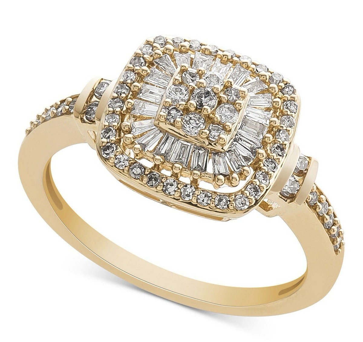 Macy's Diamond Vintage-Inspired Ring (1/2 in 14k Yellow