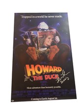 ED GALE LEA THOMPSON HOWARD THE DUCK SIGNED FULL SIZE POSTER AUTO BECKETT BAS 4