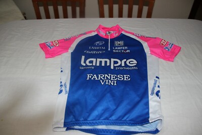 Maillot De Vélo Du Equipement Lampre Vintage Marque Santini Taille M
