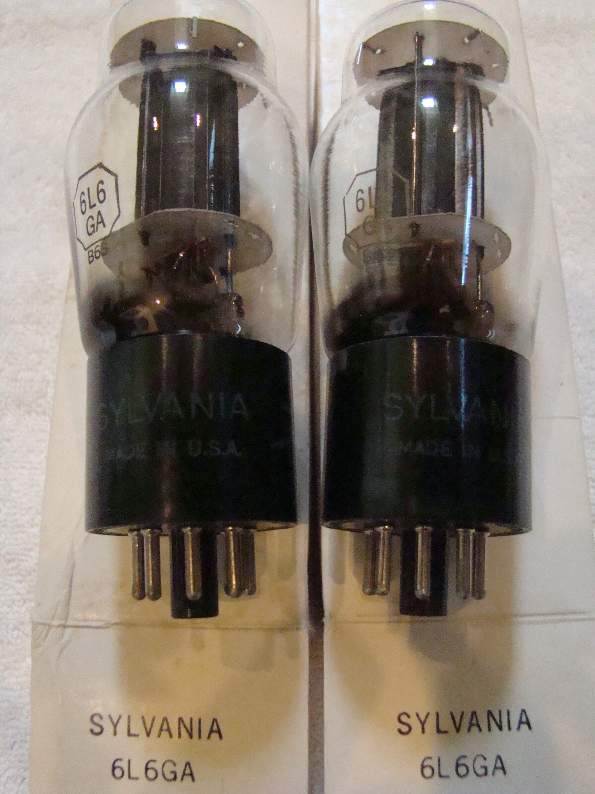 NOS Matched Pair 2 Sylvania 6L6GA 6L6 Vacuum Tubes Coke Bottle Same Date Codes eBay