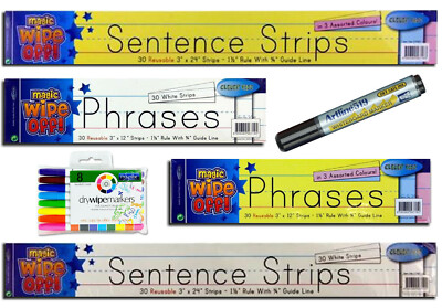 Pick & Mix Wipe-Off Phrase & Sentence Strips - Write Stuff Sentence ...