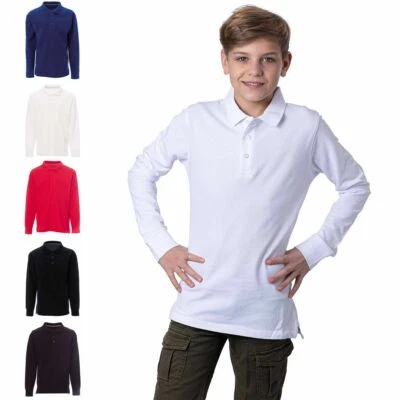 MIVARO Jungen Poloshirt Langarm Sweatshirt Pullover Kragen Kinder T-Shirt Sweater Hemd