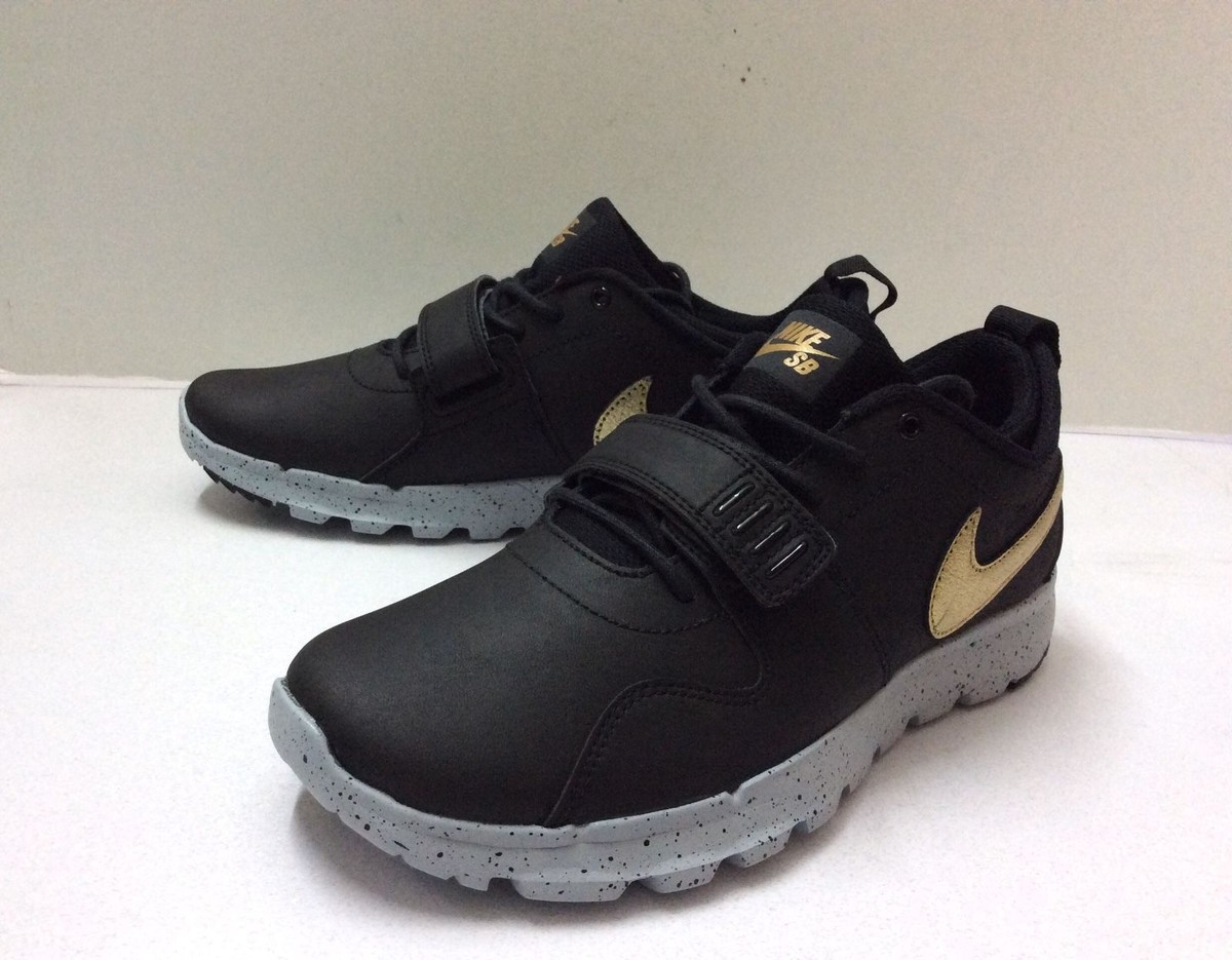 Nike SB Trainerendor L QS Black/Gold Mens 10 Nike Trainerendor SB Medium Olive for Sale | Authenticity  main image 3