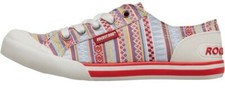 Image of Rocket Dog Womens Jazzin Korma Cotton Pumps Red Size 4 RRP £ 39.99