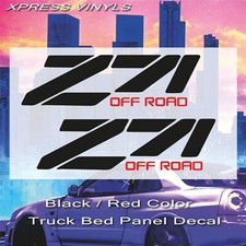 Z71 Off Road Vinyl Set Of 2 Decal Sticker Chevy Truck Silverado 1500 Black