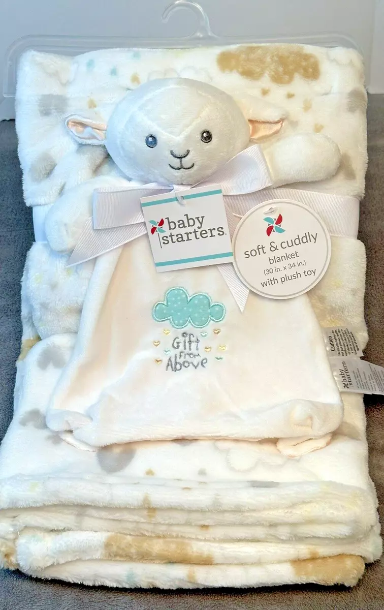 White plush baby blanket hot sale