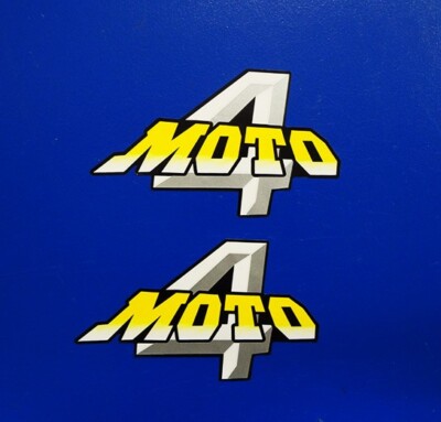 Yamaha MOTO-4 YFM80 Decal Kit - 1985 1986 1987 - Blue Vinyl 2-Piece Set - USA Made