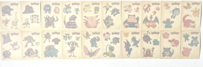 Pokemon temporäre Tattoos Merlin 2000 - alle 1-20 zur Auswahl - selten Vintage -
