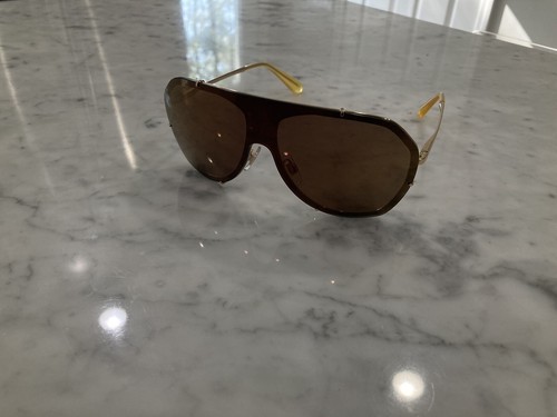 Dolce & Gabbana Gold 37mm Shield Sunglasses DG 2162 02/F9 - Picture 18 of 20