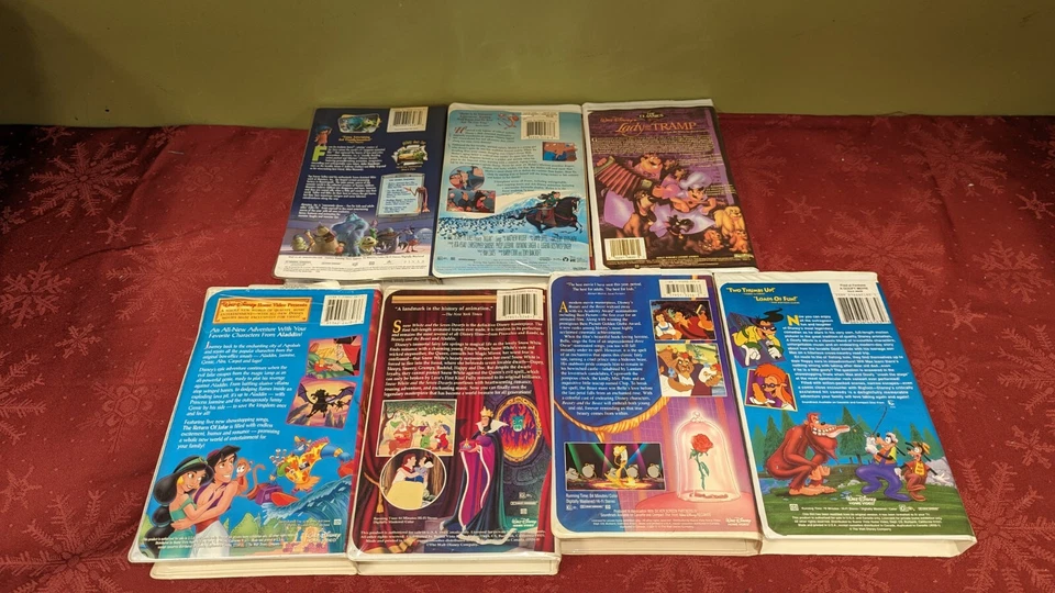 Комплект видеокассет Disney лот из 7 Monsters Inc, Mulan, Snow White, Beauty Beast ECT. - Изображение 2 из 4