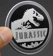 1pc Jurassic Rated Auto Fender Emblem Sticker 4x4 Badge Truck SUV 6cm 2.36"