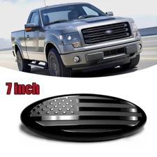 7 inch For Ford Accessories Front Grille Rear Tailgate Emblem US Flag Oval Badge