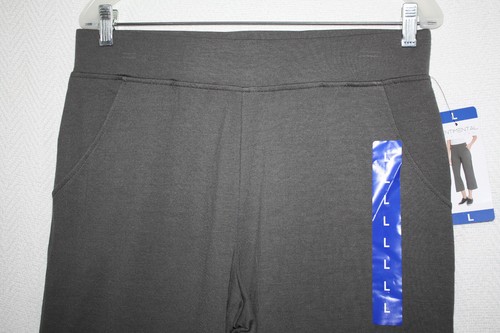 Nuevo con etiquetas Sentimental New York Talla L (32x24) Pantalones Recortados Tirantes Gris Humo Elásticos - Imagen 2 de 4