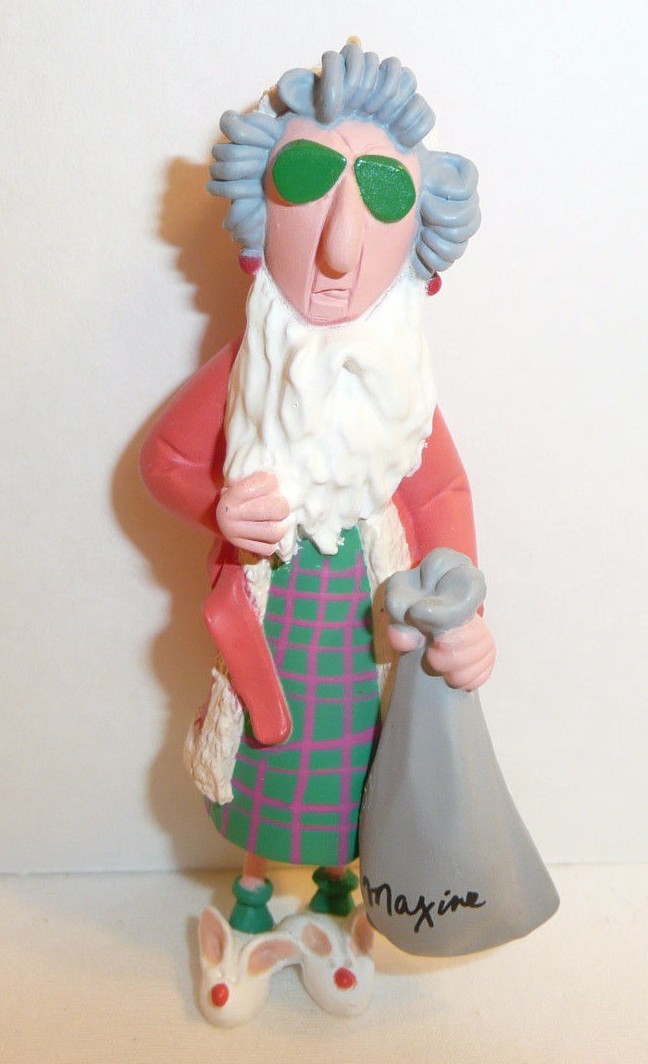 Maxine Holiday Ornament Hallmark Vtg 1993 Old Lady Cartoon Grandma