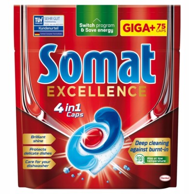 Somat Excellence 4in1 Dishwasher Tablets 75/150/225 pieces