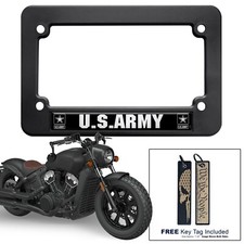 U.S.ARMY Motorcycle License Plate Frame Tag Bracket with We The People Key Tag