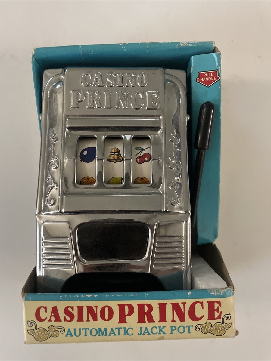 Vintage Waco Japan Casino Prince Slot Machine Metal Coin Bank