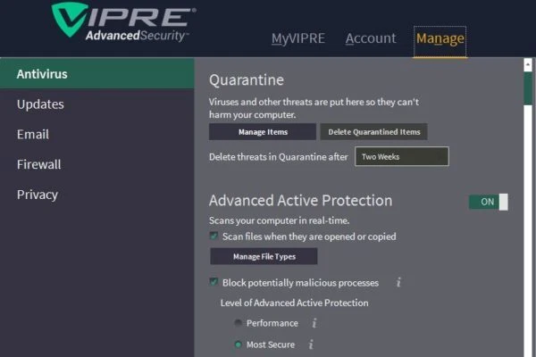 Vipre Antivirus Advanced Security 3 PC for Win , 1 Year - Image 4 of 4