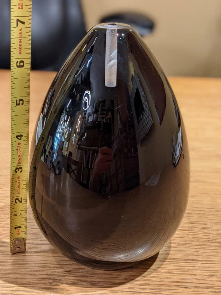 Solid (Heavy) Clear Glass Lined w/Brown Pendant Shade Only (Tech Lighting Alina) - Image 3 of 4