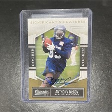 2010 Panini Classics Anthony McCoy #106 Rookie Auto Seahawks Football Card. rookie card picture
