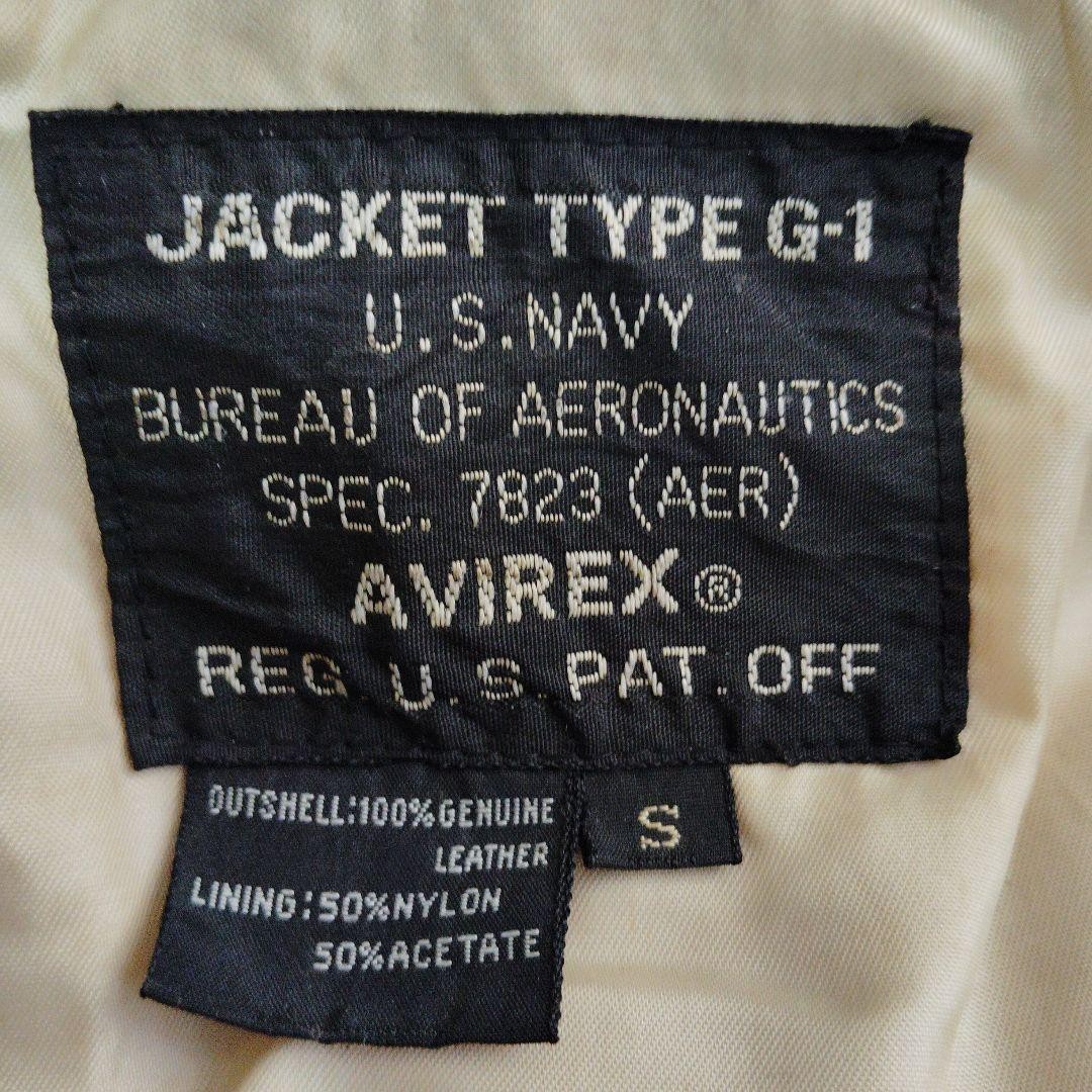 Vintage Avirex G-1 Flight Leather Jacket MiG-29 Design Outer Mens Size S image 6