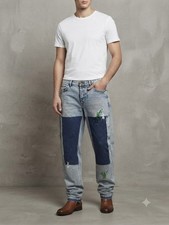 KDNK Mens JEANS Colorblocked Size 38 005