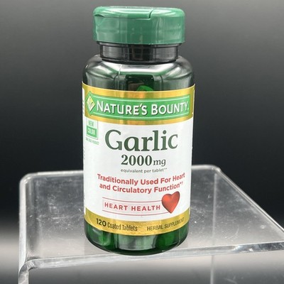 Nature's Bounty Garlic 2000 mg Herbal Supplement Heart Health Support 120 ct