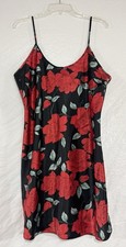 New Vtg Y2K Secret Treasures Floral Satin Babydoll Slip Dress Chemise Sz 1X