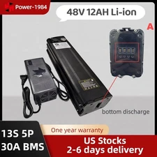 48V12Ah 1000W EBIKE Battery Lithium BMS Electric Bicycle li-ion Bottom Discharge