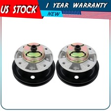  2 Spindle Assembly with Pulley Fits John Deere AM121342 AM121229 48"54" Decks