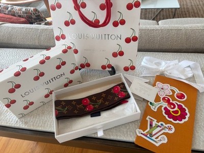 Louis Vuitton x Takashi Murakami Monogram Cherry Bandeau BB Scarf