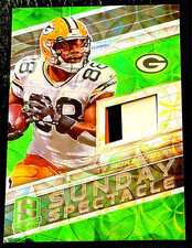 2018 Spectra Sunday Spectacle Neon Green Prizm #7/25 Ty Montgomery Packers SSP
