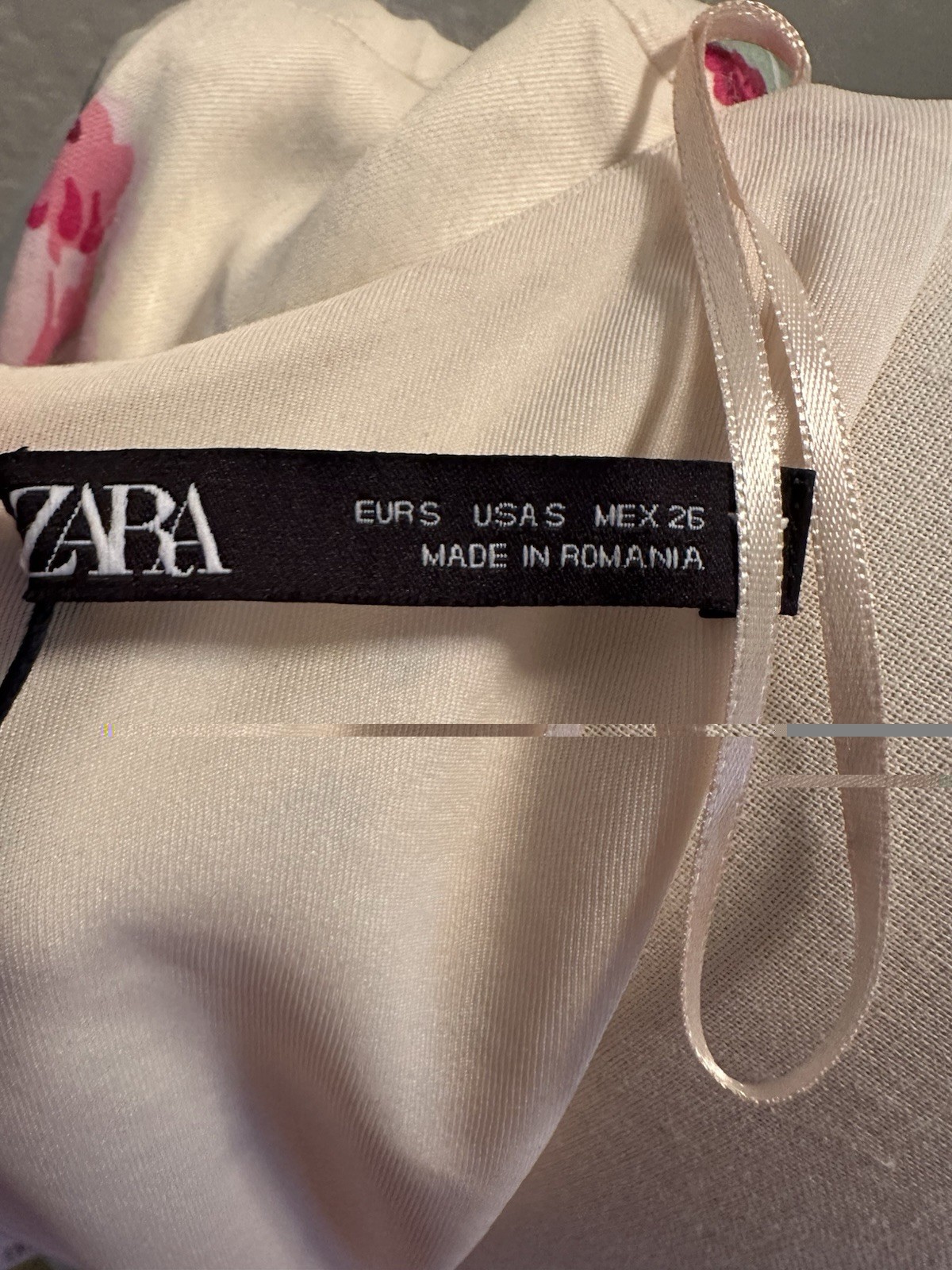 NWT Zara Silky Floral Dress With Super Cute Side Cut Outs -Small thumbnail 8