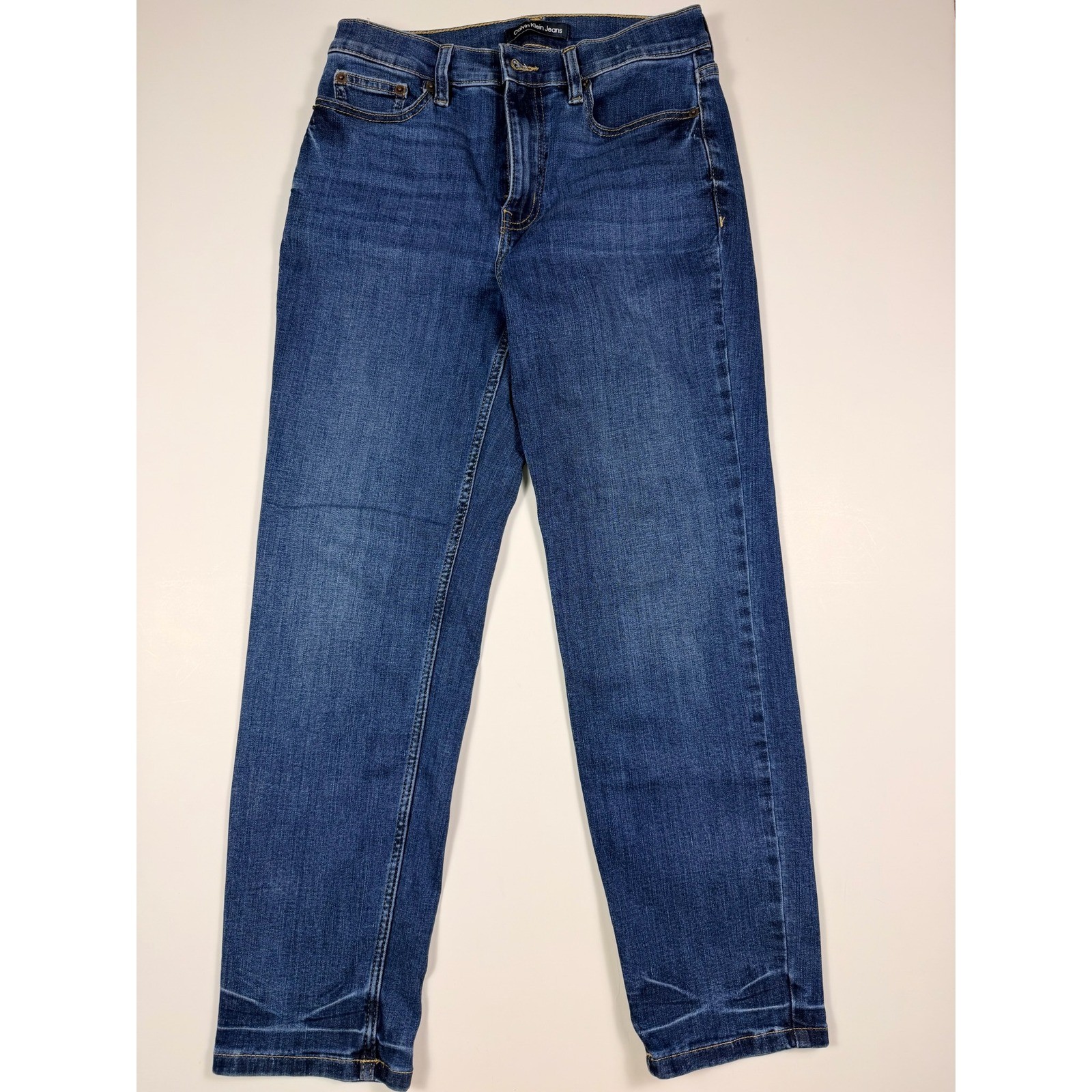 Vintage Calvin Klein Jeans Women 27 Medium Wash Straight Leg Mid Low Rise 90s
