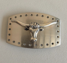 Cowboy Rodeo Western Style Belt Buckle Silver...