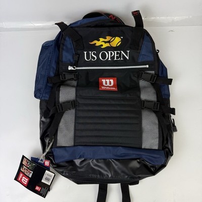 Vintage Wilson US OPEN Tennis Backpack Court Gym Bag Racket Carrier Blue  NEW